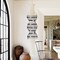 Macramé Wall Hanging – Handmade Bohemian Woven Fiber Wall Art with Geometric Lines, Round Decorative Piece for Living Room and Home Décor